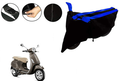 VTF Two Wheeler Cover for Piaggio(Vespa SXL 125, Black, Blue)