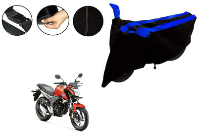 VTF Two Wheeler Cover for Honda(CB Hornet 160, Black, Blue)