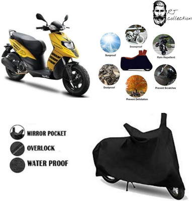 rj collection Waterproof Two Wheeler Cover for Aprilia(SR 125, Black)