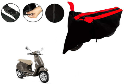 VTF Two Wheeler Cover for Piaggio(Vespa SXL 150, Black, Red)
