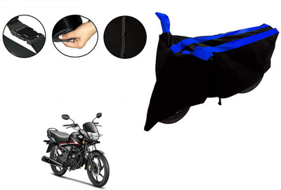 VTF Two Wheeler Cover for Honda(CB Shine, Black, Blue)