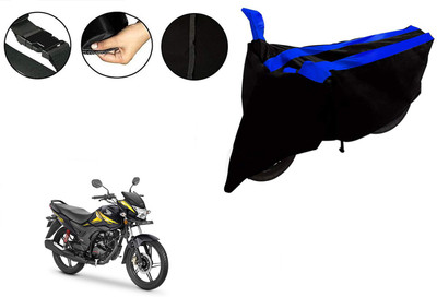 VTF Two Wheeler Cover for Honda(CB Shine SP, Black, Blue)