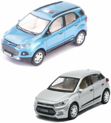 amisha gift gallery Centy Toys i20 with Eco Sport Car Toy for Kids(White, Sky blue, Pack of: 1)