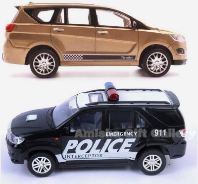 amisha gift gallery Centy Toys Police Interceptor Innova Crysta Toy Car Combo Set for Kids(Black, Pack of: 1)