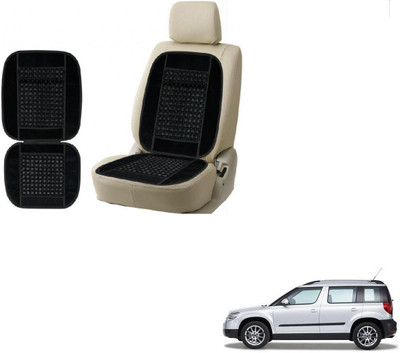 KOZDIKO Velvet Seating Pad For  Skoda(Cars Black)