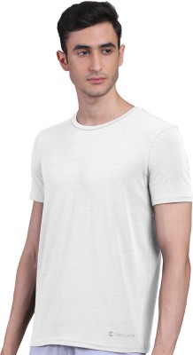 FREECULTR Solid Men Round Neck White T-Shirt