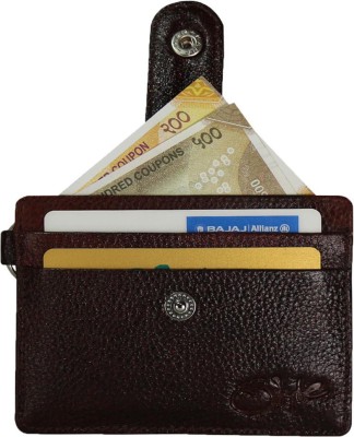 Style 98 Men Brown Genuine Leather Card Holder(4 Card Slots)