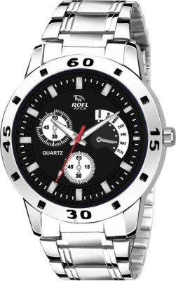 rofl RW-G504-CHRONO-BK Chronograph Style Sports Pattern Multi function Collection Analog Watch  - For Men