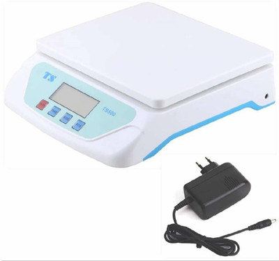 thermomate Digital Weighing Scale Including Adaptor Upto 30kg Weighing Scale(White)
