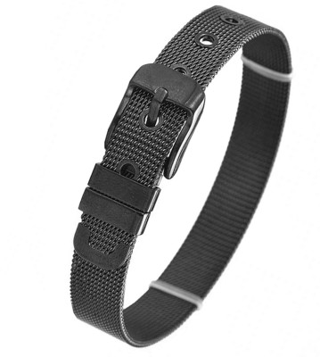 ZIVOM Stainless Steel Black Silver Bracelet