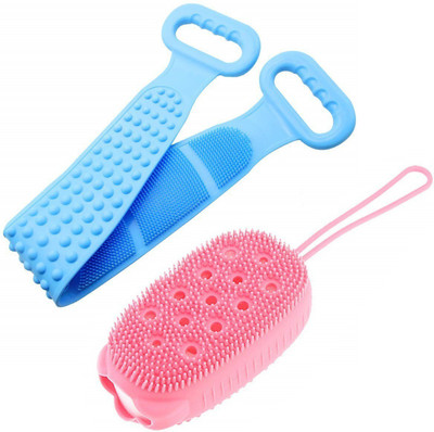 RUDRESHWAR Silicone Body Bath Brush Belt With Bubble Bath