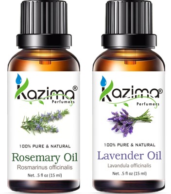 Kazima Combo Set of Rosemary Oil and lavender Essential Oil ( Each 15ml )(15 ml)