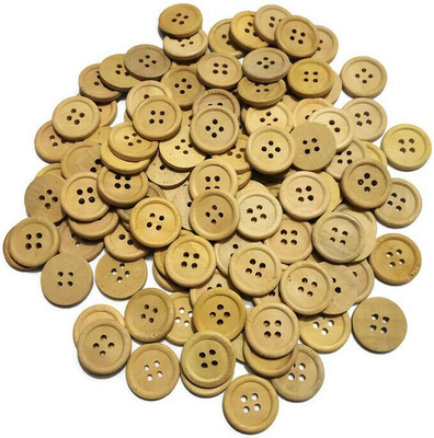 CURTAIN AX WB-01 Wooden Buttons(Pack of 100)
