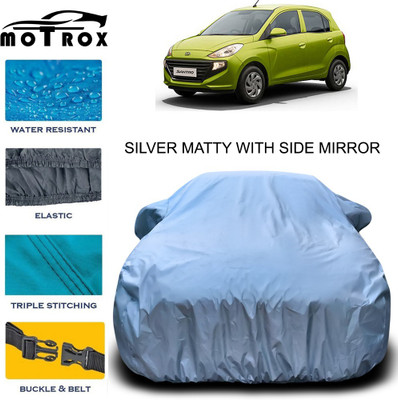 MoTRoX Car Cover For Hyundai Santro (With Mirror Pockets)(Silver)
