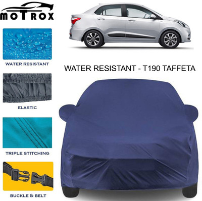MoTRoX Car Cover For Hyundai Xcent (With Mirror Pockets)(Blue)