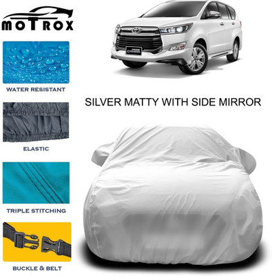 MoTRoX Car Cover For Toyota Innova Crysta (With Mirror Pockets)(Silver)