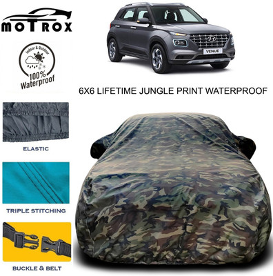 MoTRoX Car Cover For Hyundai Venue (With Mirror Pockets)(Multicolor)