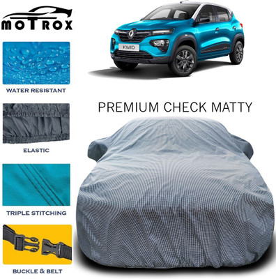 MoTRoX Car Cover For Renault Kwid (With Mirror Pockets)(Grey)