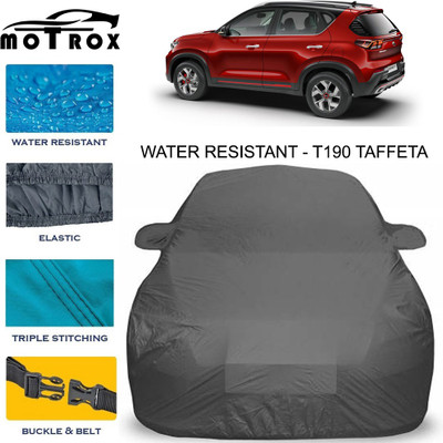 MoTRoX Car Cover For Kia Sonet (With Mirror Pockets)(Grey)