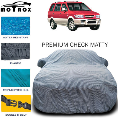 MoTRoX Car Cover For Chevrolet Tavera (With Mirror Pockets)(Grey)