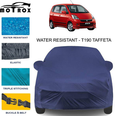 MoTRoX Car Cover For Maruti Suzuki Zen (With Mirror Pockets)(Blue)
