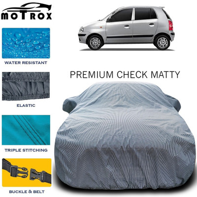 MoTRoX Car Cover For Hyundai Santro Xing (With Mirror Pockets)(Grey)