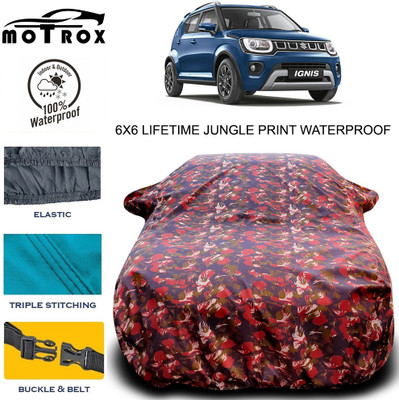 MoTRoX Car Cover For Maruti Suzuki Ignis (With Mirror Pockets)(Green)