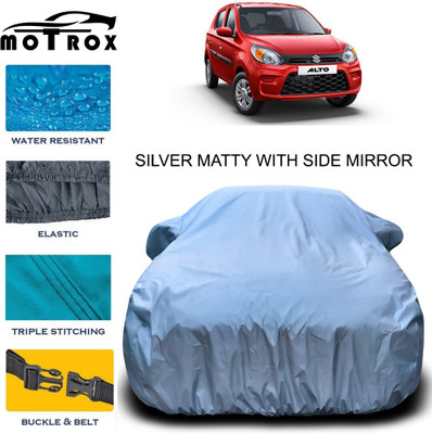 MoTRoX Car Cover For Maruti Suzuki Alto 800 (With Mirror Pockets)(Silver)