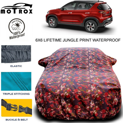 MoTRoX Car Cover For Kia Sonet (With Mirror Pockets)(Green)