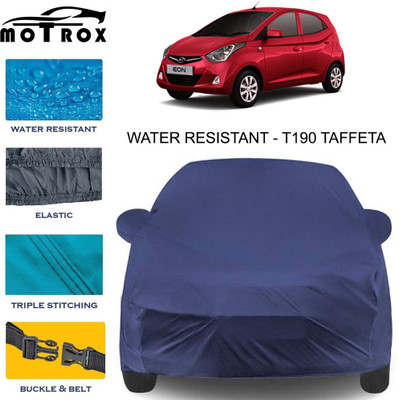 MoTRoX Car Cover For Hyundai Eon (With Mirror Pockets)(Blue)