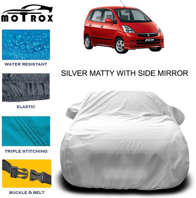 MoTRoX Car Cover For Maruti Suzuki Zen (With Mirror Pockets)(Silver)