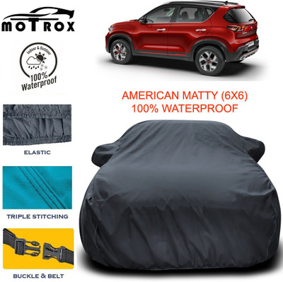 MoTRoX Car Cover For Kia Sonet (With Mirror Pockets)(Grey)
