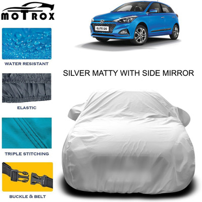 MoTRoX Car Cover For Hyundai Elite i20 (With Mirror Pockets)(Silver)