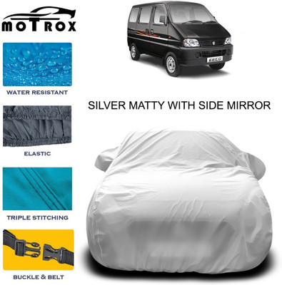 MoTRoX Car Cover For Maruti Suzuki Eeco (With Mirror Pockets)(Silver)