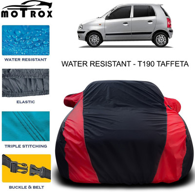 MoTRoX Car Cover For Hyundai Santro Xing (With Mirror Pockets)(Red)