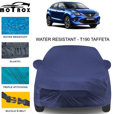 MoTRoX Car Cover For Maruti Suzuki Baleno (With Mirror Pockets)(Blue)