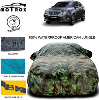 MoTRoX Car Cover For Maruti Suzuki Baleno (With Mirror Pockets)(Green)