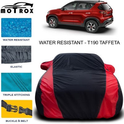 MoTRoX Car Cover For Kia Sonet (With Mirror Pockets)(Red)