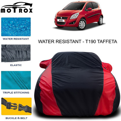 MoTRoX Car Cover For Maruti Suzuki Ritz (With Mirror Pockets)(Red)