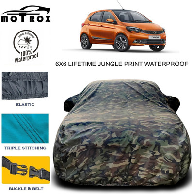 MoTRoX Car Cover For Tata Tiago (With Mirror Pockets)(Green)
