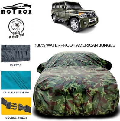 MoTRoX Car Cover For Mahindra Bolero (With Mirror Pockets)(Green)