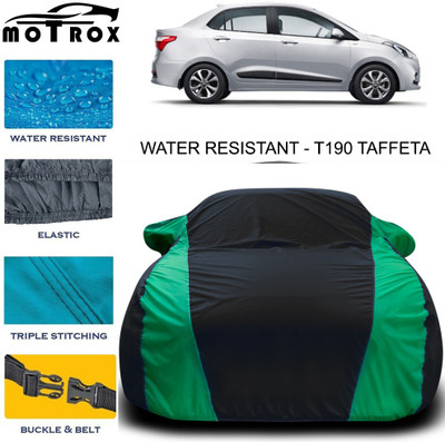 MoTRoX Car Cover For Hyundai Xcent (With Mirror Pockets)(Green)