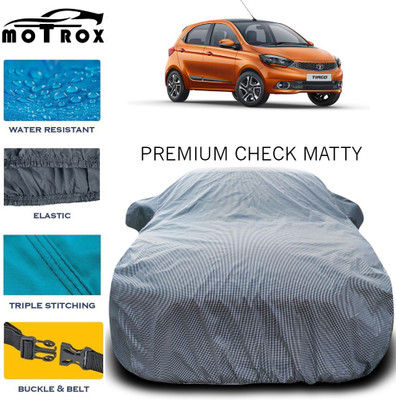 MoTRoX Car Cover For Tata Tiago (With Mirror Pockets)(Grey)