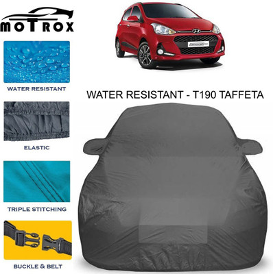 MoTRoX Car Cover For Hyundai Grand i10 (With Mirror Pockets)(Grey)