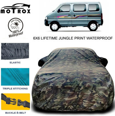 MoTRoX Car Cover For Maruti Suzuki Eeco (With Mirror Pockets)(Green)