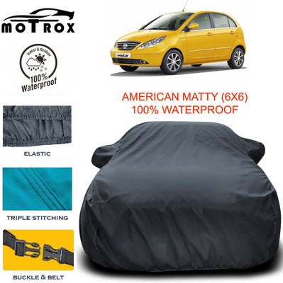 MoTRoX Car Cover For Tata Indica Vista (With Mirror Pockets)(Grey)