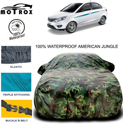 MoTRoX Car Cover For Tata Zest (With Mirror Pockets)(Green)