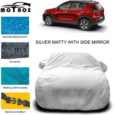 MoTRoX Car Cover For Kia Sonet (With Mirror Pockets)(Silver)