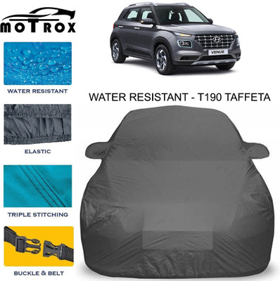 MoTRoX Car Cover For Hyundai Venue (With Mirror Pockets)(Grey)