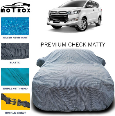 MoTRoX Car Cover For Toyota Innova Crysta (With Mirror Pockets)(Grey)